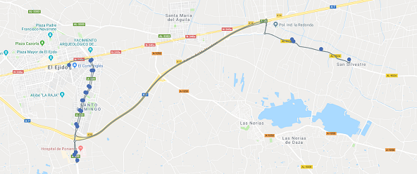 Recorrido de la línea 71