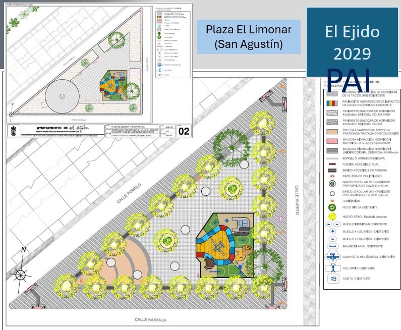 El Ayuntamiento acometerá la regeneración y modernización de las plazas El Limonar de San Agustín y Clotilde de Las Norias