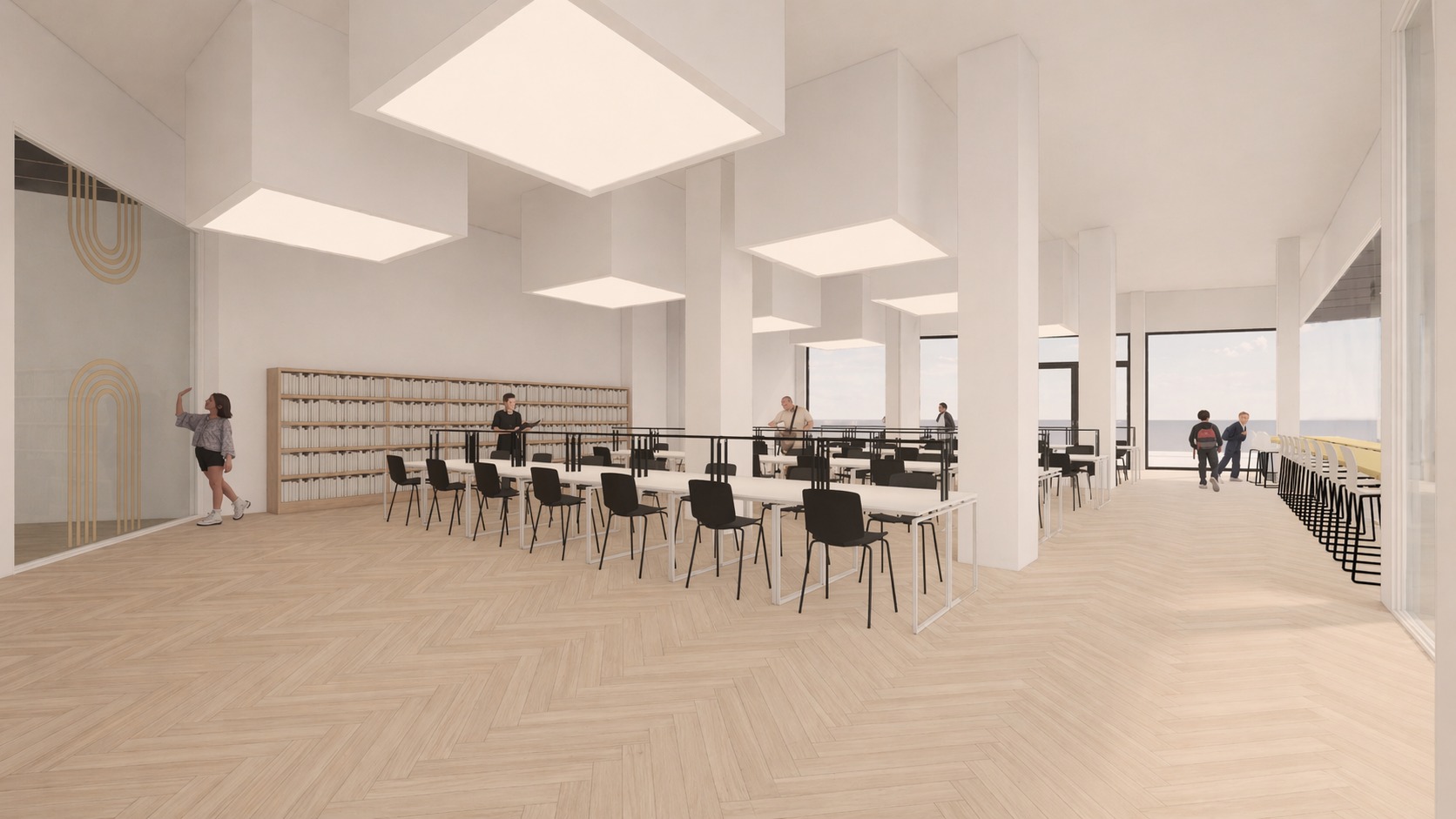 Las bandas de música de El Ejido conocen el proyecto de la nueva biblioteca y sus espacios de ensayos