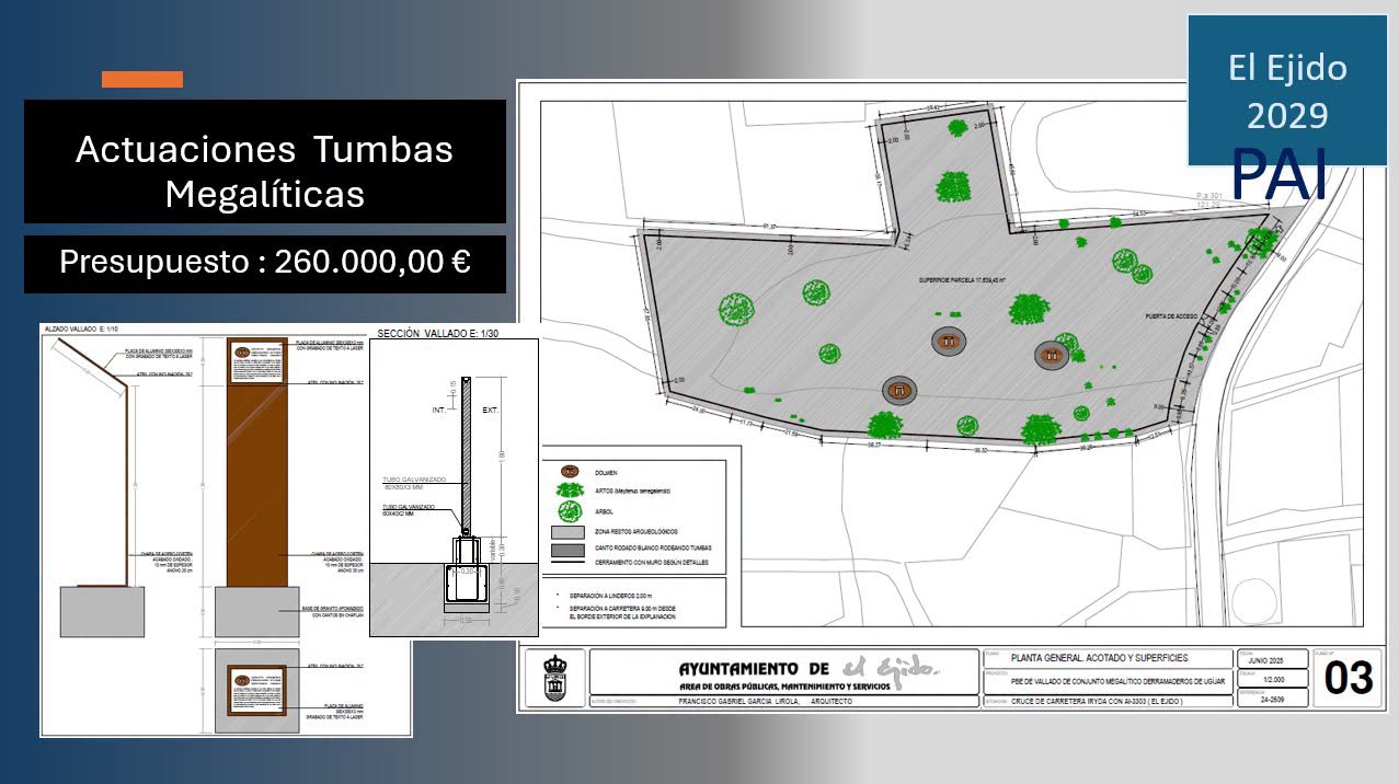 El Ayuntamiento avanza en la protección del patrimonio histórico con el vallado del Conjunto Megalítico Derramaderos de Ugíjar